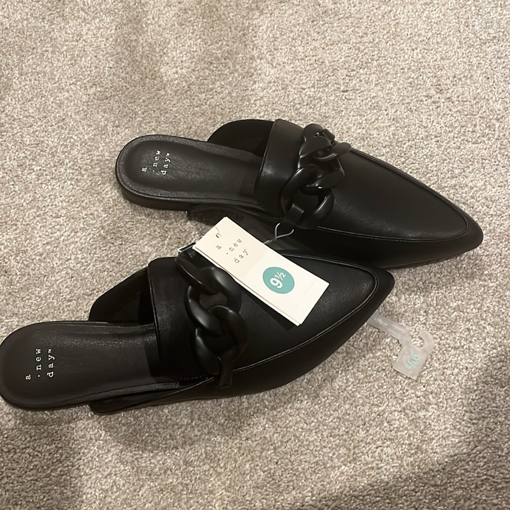 A New Day- Women’s slip on mules. Black